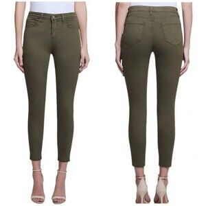 L'AGENCE MARGOT High Rise Skinny Stretch Crop Jeans Pants In Olive Night 29 NWOT